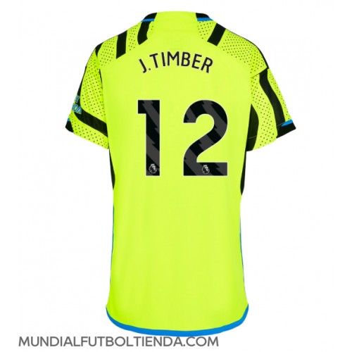 Camiseta Arsenal Jurrien Timber #12 Segunda Equipación Replica 2023-24 para mujer mangas cortas